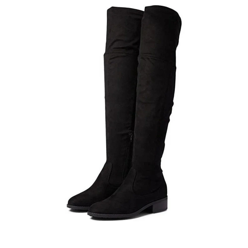 New Unisa Minni Over The Knee Riding Boot Black Women's Size 6M